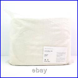 Pottery Barn Home Emery 3 In 1 Pole Top White Linen 50x96 in Cotton Curtain