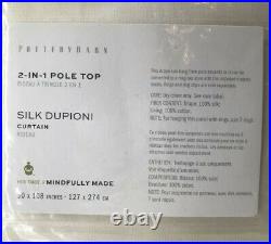 Pottery Barn Ivory Dupioni Silk Curtain, 50 x 108 Free Shipping