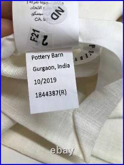 Pottery Barn Ivory Emery Linen/Cotton Rod Pocket Curtain, 50 x 96 Free Shipping