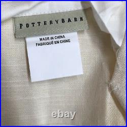 Pottery Barn Ivory Emery Linen Poletop Curtain, 50 x 96, Free Shipping