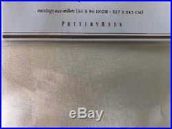 Pottery Barn Ivory Indoor/Outdoor Grommet 50x96 Curtains Panels Drapes Set/2 New