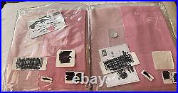 Pottery Barn Kids 2 Contrast Border Blackout Curtains Panels 44x96 Pink New