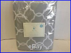 Pottery Barn Kids Abigail Gray Lined Drapes Curtains Panels 50x63 blackout 3 n 1