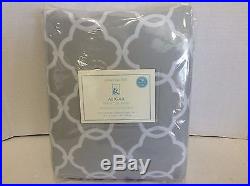 Pottery Barn Kids Abigail Gray Lined Drapes Curtains Panels 50x96 blackout 3 n 1