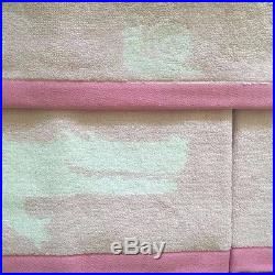 Pottery Barn Kids Alligator Bath hand Towels shower curtain bath mat pink 5pc