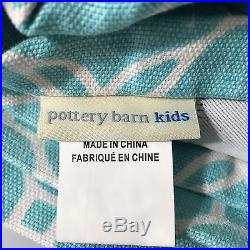 Pottery Barn Kids Arden Blackout 2 Panels Drapes 44x84 Curtains Turquoise Print