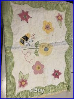 Pottery Barn Kids Bee Quilt Bedding twin Size Includes Sheets Curtains And More