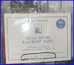 Pottery Barn Kids Blackout Curtains Aqua Bella Tassel 4 Drape Panels 44x96 4