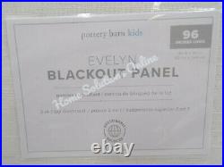 Pottery Barn Kids Evelyn Blackout Drape Panel Curtain White 44x96 S/2 #E38