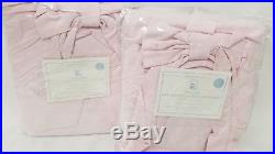 Pottery Barn Kids Evelyn Bow Drapes set of 2 44x63 pink