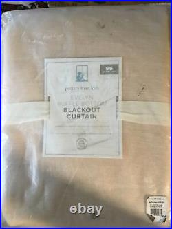 Pottery Barn Kids Evelyn Ruffle Bottom Blackout Curtain 96 Inches Long Blush 63A