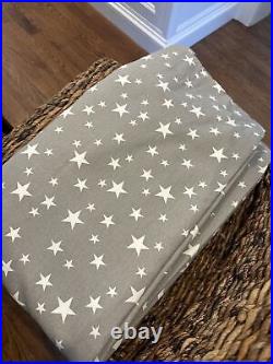 Pottery Barn Kids Gray Grey and White Star Blackout Curtains 44 X 84 Set of 2