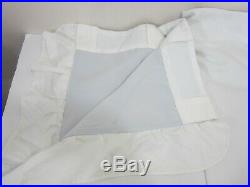 Pottery Barn Kids Lucy Blackout Curtains Lot of 2 White with Ruffle Edge Lined