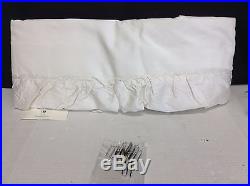Pottery Barn Kids Lucy Velvet Ivory Lined Drapes Curtains Panels 50x84 blackout