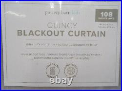 Pottery Barn Kids Quincy Blackout Drape Curtain Gray S/2 44x108 #9082D