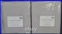 Pottery Barn Kids Set Of 2 Quincy Gray Blackout Curtains, Panels 84 Long