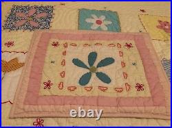 Pottery Barn Kids Twin Quilt Set And Curtains Flowers Pink