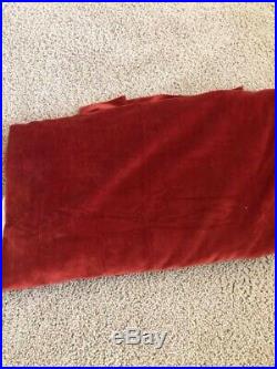 Pottery Barn Lined Red Wine Colored Curtains (3), Great For Movie/media Room Too