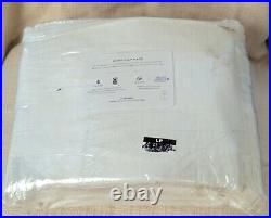 Pottery Barn Linen Emery Large 100x96 White Curtain 3-in-1 Pole Top