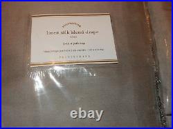 Pottery Barn Linen Silk Blend Drapes 50x84 Platinum (2)