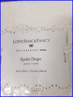 Pottery Barn LoveShackFancy Eyelet Curtains Set Of 2 48x96