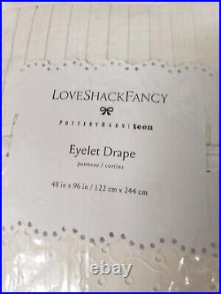 Pottery Barn LoveShackFancy Eyelet Curtains Set Of 2 48x96