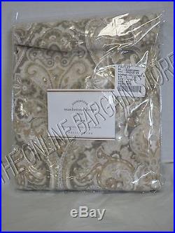 Pottery Barn Mackenna Paisley 3 in 1 Drapes Curtains Panels 50x63 Neutral Lined