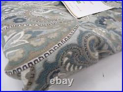 Pottery Barn Mackenna Paisley Linen Cotton Rod Pocket Curtain 50x 96 Blue #4954