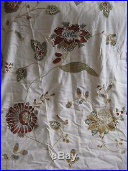 Pottery Barn Margaritte Embroidered 50x108 Drape Multi-color TWO PANELS EUC