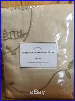 Pottery Barn Margaritte Embroidered Drape Set 2 50x84 New