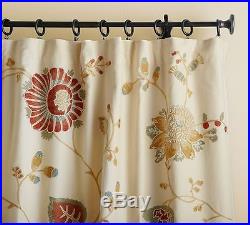 Pottery Barn Margaritte Set of 2 Embroidered Drapes 50x108 Nwts