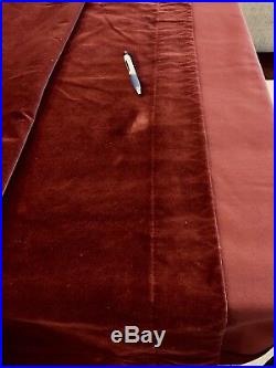 Pottery Barn Merlot Red Velvet Curtain Panels Set of 2 48 x 82 Rod Pockets