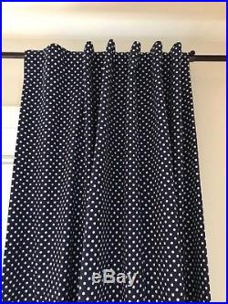 Pottery Barn Navy Curtains Drapes With Blackout 4 Total Panels