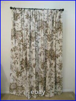 Pottery Barn Nob Hill Toile Blackout Curtains 4 Panels 84 Long X 50 Wide