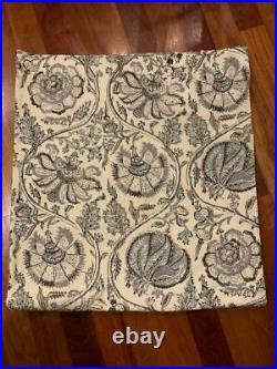 Pottery Barn ONE Haylie Print Linen / Cotton Curtain Drape 50 x 108 NEW Gray