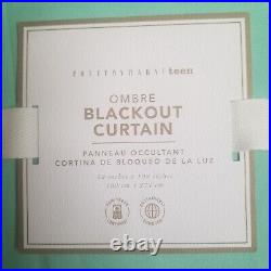 Pottery Barn Ombre Blackout Curtain 52x108 Light Turquoise