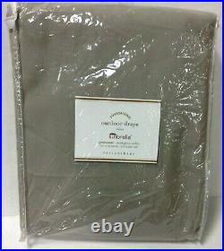 Pottery Barn Outdoor Curtains Drapes Panels Sunbrella Grommets 50x96 Solid Gray