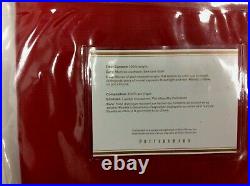 Pottery Barn Outdoor Curtains Drapes Panels Sunbrella Grommets 50x96 Solid Red