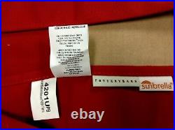 Pottery Barn Outdoor Curtains Drapes Panels Sunbrella Grommets 50x96 Solid Red