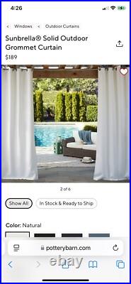 Pottery Barn Outdoor Curtains Grommet Natural