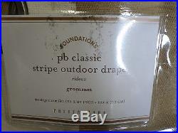 Pottery Barn PB Classic Stripe Indoor Outdoor Drapes Curtains Grommet 50x84