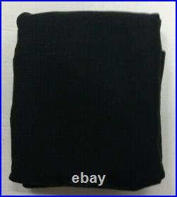 Pottery Barn PB Emery Linen Rod Pocket Blackout Curtain panel drape 50x84 Black