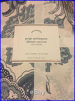 Pottery Barn Paige Palampore Birdie Floral Shower Curtain 72 X 72 New
