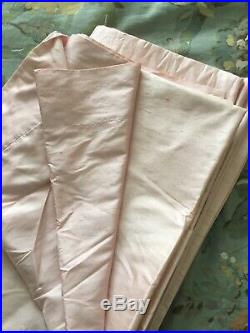 Pottery Barn Pair Dupioni Pink Silk Curtain Lined Drapes 44 X 84 (2) Panels