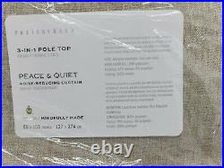 Pottery Barn Peace & Quiet Noise-Reducing Blackout Curtain, 50 x 108, Dark Flax