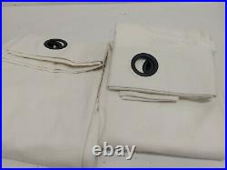 Pottery Barn Peyton Grommet Curtain Set of 2, 50x84 French Ivory NewithOPEN/Marks