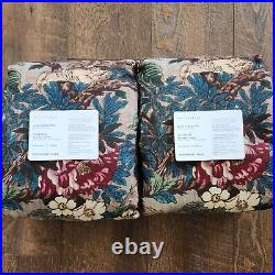 Pottery Barn Pheasant Blackout Curtains 2 Panels 50x96 New