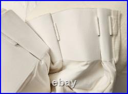 Pottery Barn Pole Top Emery Linen Pinch Pleat 2-Curtains 50x84 Ivory Free Ship