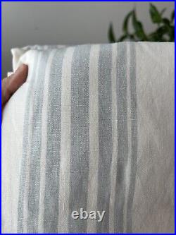 Pottery Barn Pole Top Rivera Striped Cotton Curtain 50x84, Light Blue, LF, NWT