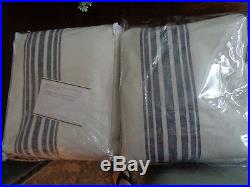 Pottery Barn RIVIERA STRIPE DRAPES With BLACKOUT LINER-50 X 84-BLUE-NEW
